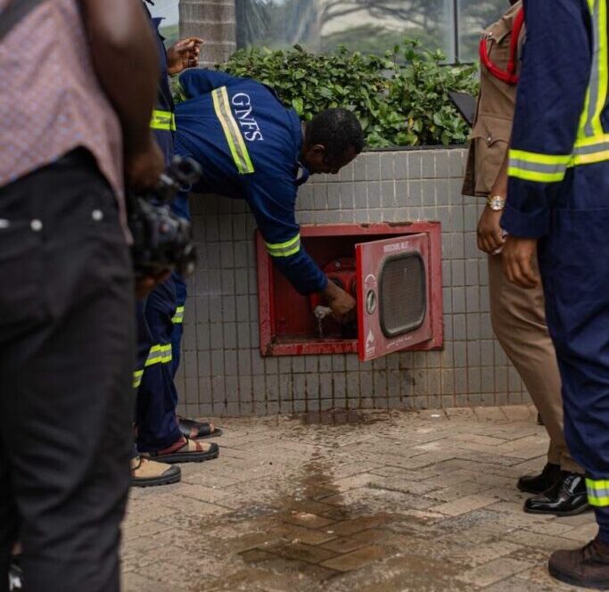 GNFS, GWL inspect fire hydrants in Ministries enclave; 23 found faulty