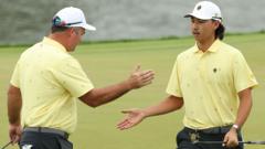 International team lead US in Presidents Cup