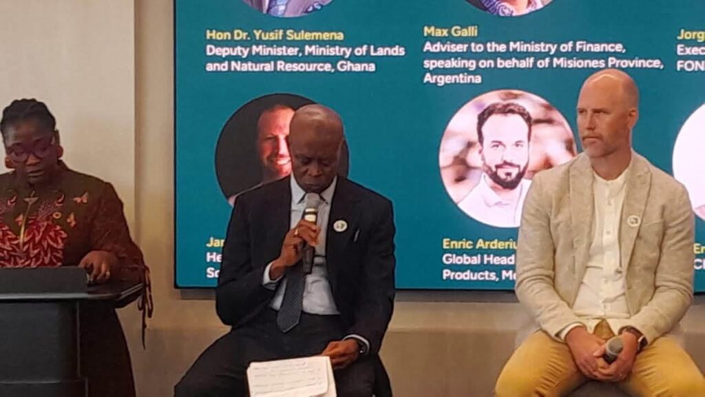 Yusif Sulemana pushes community benefits, national systems in Global Forest Finance Debate