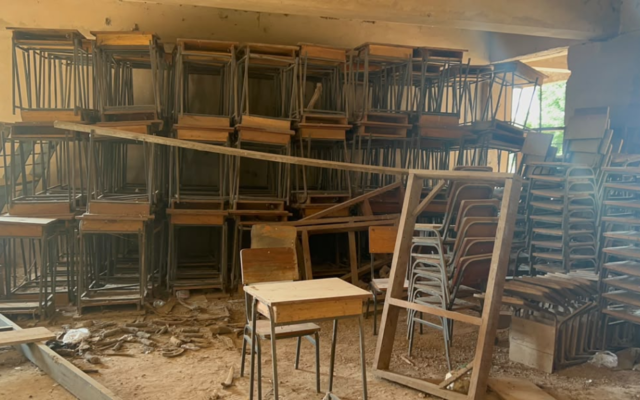 Desks rotting in abandoned Kintampo South E Block: A decade of neglect and a waste of state resources
