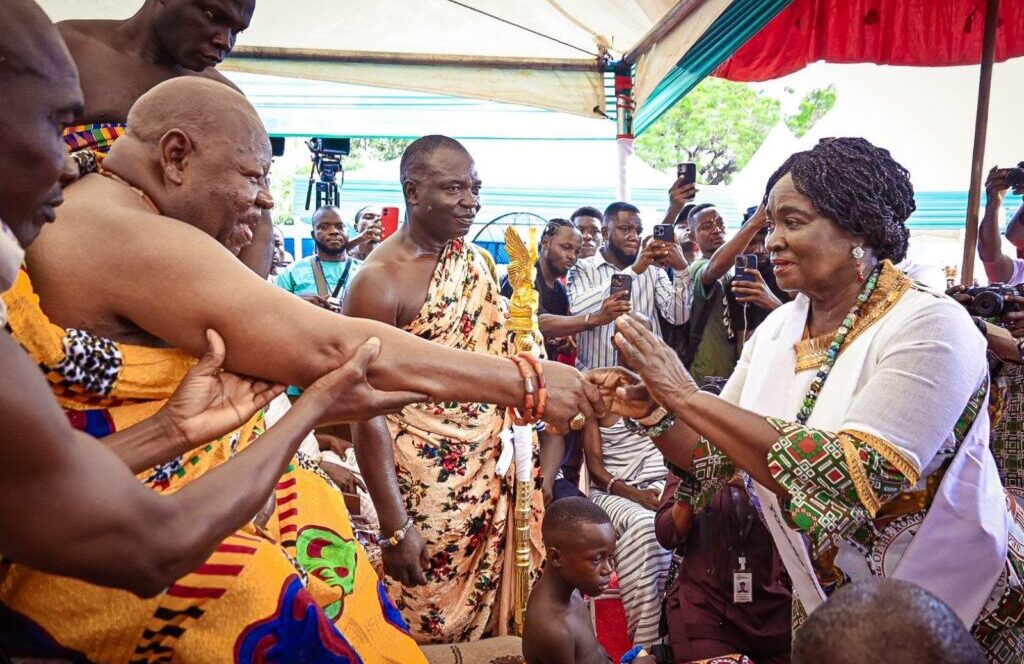 Konor of Manya Krobo honours Vice President Prof. Opoku Agyemang with Yokama award