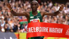 Kipchoge, 41, breaks course record at Melbourne Marathon