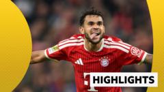 Diaz hat trick fires Bayern to win in Kane's 100th Bundesliga game