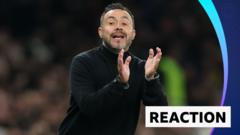 Spurs 'lack confidence' but we are a good team – De Zerbi