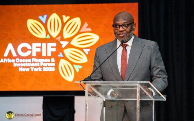 COCOBOD CEO woos investors with Ghana’s new cocoa financing model at New York forum