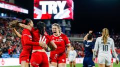 How have Canada closed gap to world champions England?