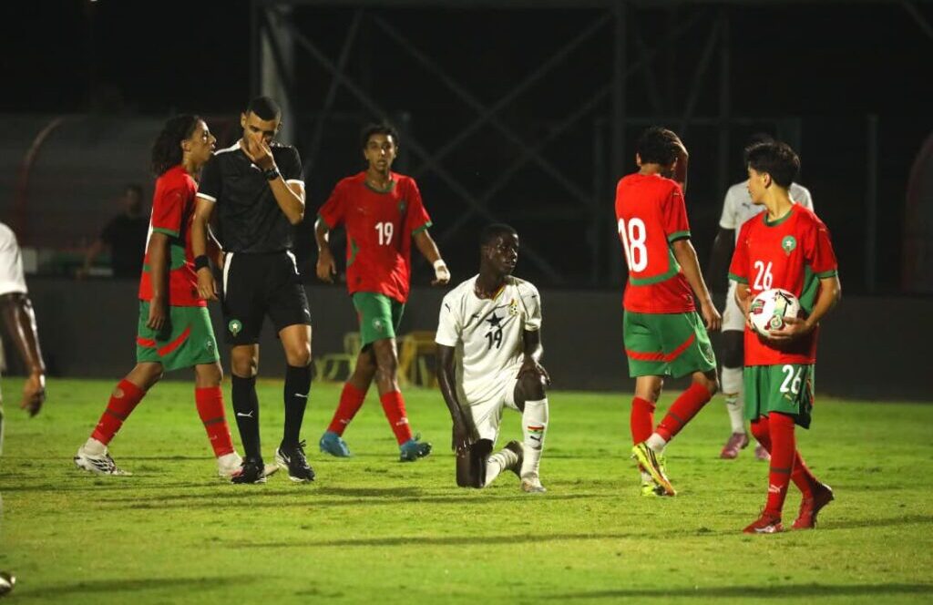 Morocco strike late to overcome 10 man Black Starlets