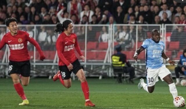 Frank Acheampong scores four goals as Dalian Yingbo thrash Qingdao West Coast in Chinese top flight