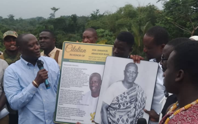 Armah Kofi Buah honoured for developmental initiatives in Aiyinasi North