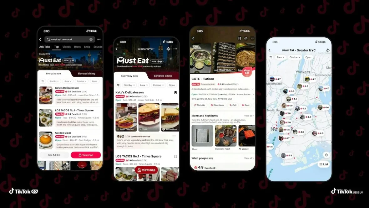 TikTok expands into restaurant guides with ‘Must Eat’ feature