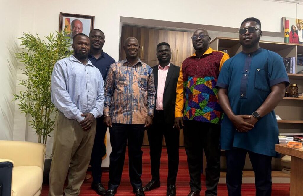 Five NDC youth organisers in Western Region pay courtesy call on Armah Kofi Buah