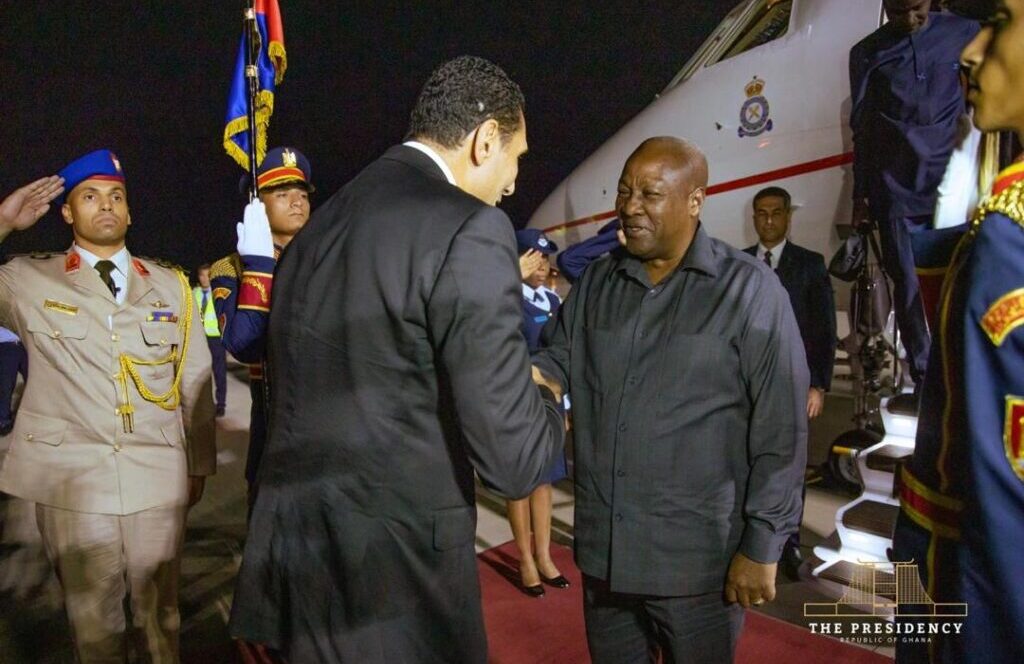 Mahama arrives in Egypt for AU summit and inaugural Alamein Africa Forum