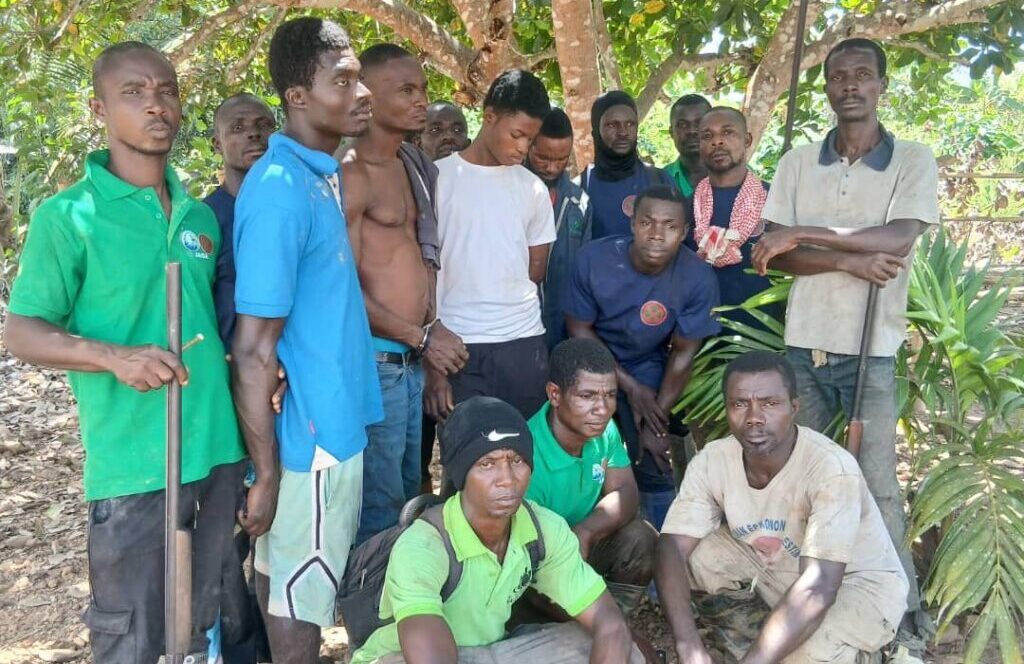 Three suspected illegal miners arrested in Tano Boin Forest Reserve