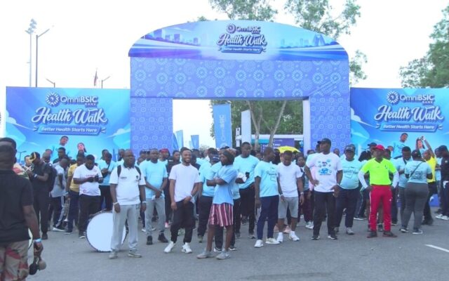 OmniBSIC Bank’s 11th health walk promotes fitness and business growth