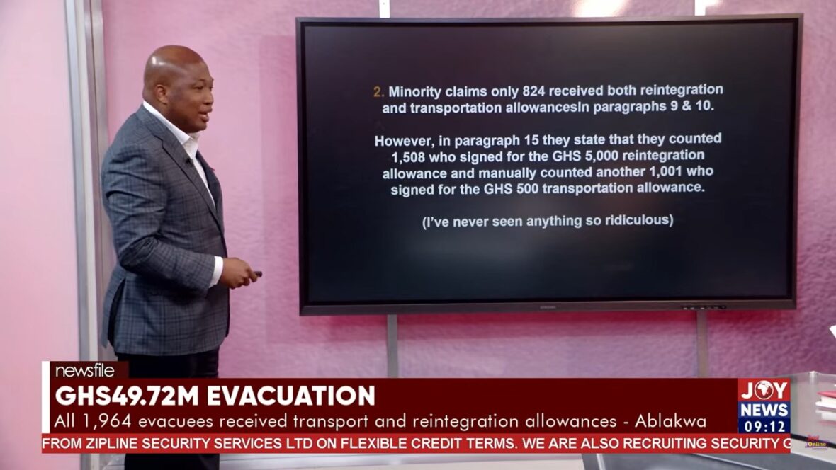 VIDEO: Ablakwa details GH¢49.7m SA evacuation spending, rejects Minority’s claims of unaccounted funds