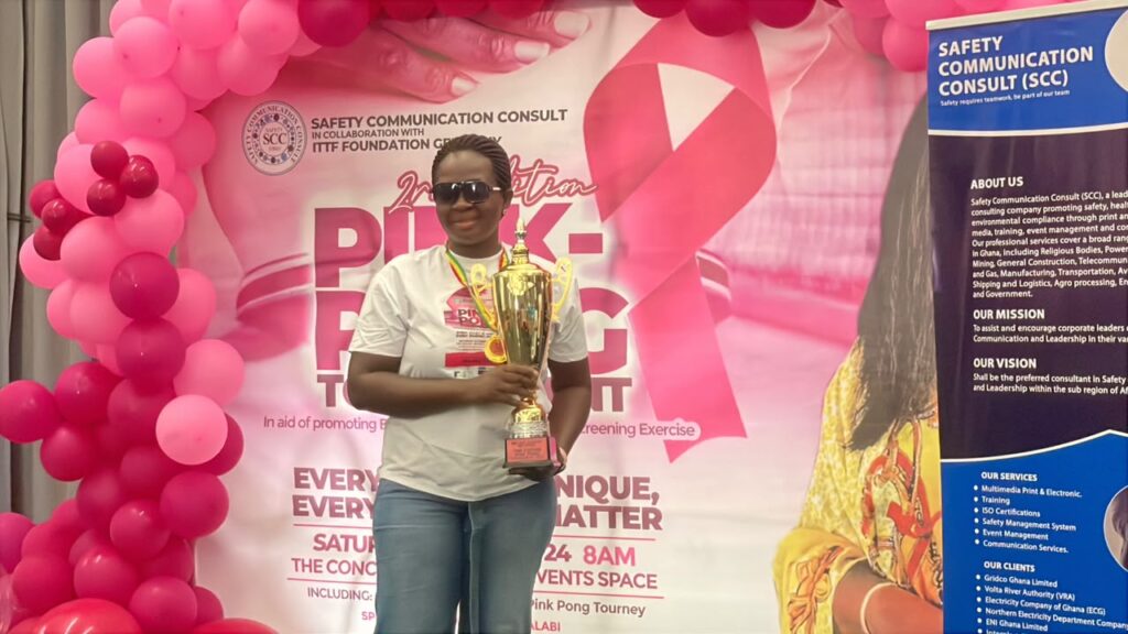 Millicent Blay wins second edition of Breast Cancer Awareness Pink Pong Tournament
