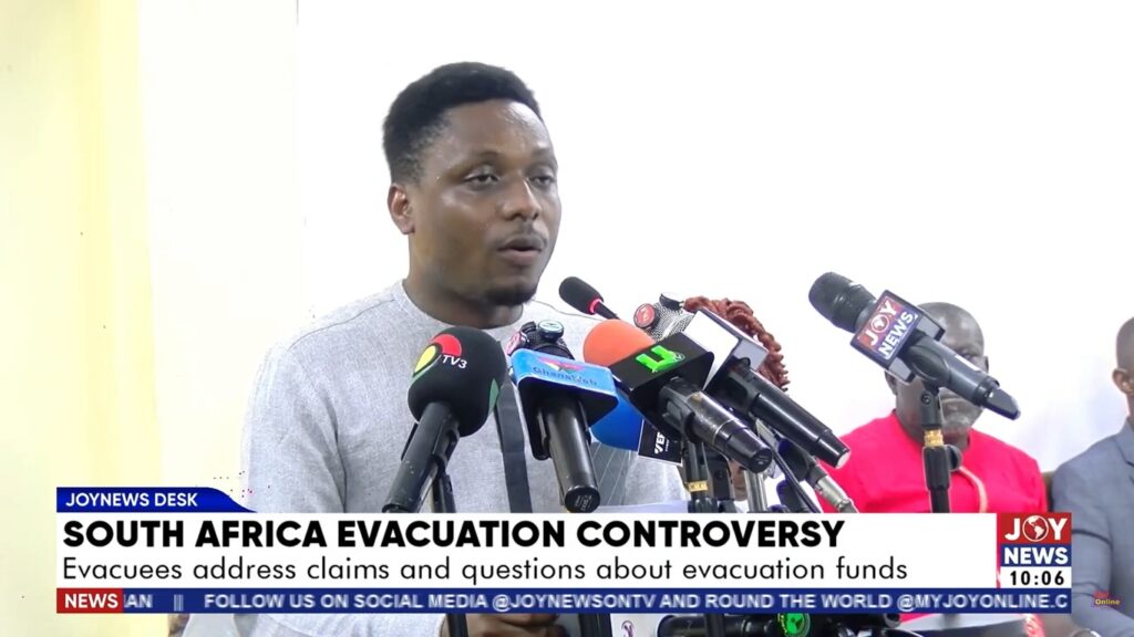 South Africa evacuee alleges NPP members coached returnees to criticise government payments