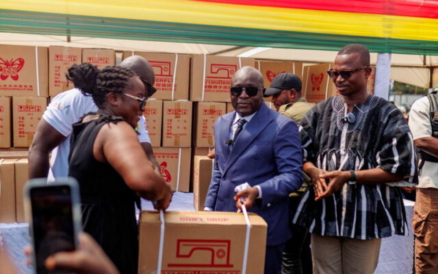 Seidu Agongo tells youth to match talent with hard work as 10,000 sewing machine drive begins