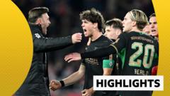 Borussia M'gladbach finally get first win after five goal thriller
