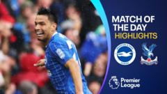 Gomez scores extraordinary goal as Brighton put five past Palace