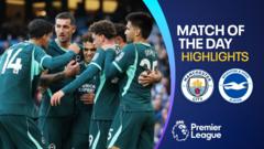 Brighton pick up first away league victory over Man City to go third
