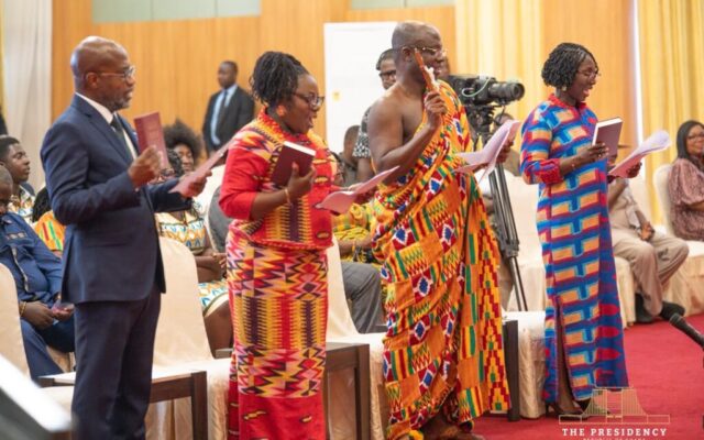 Mahama swears in four envoys, tasks them with attracting investment