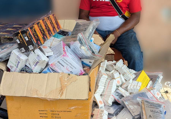 Police arrest eight suspects in anti narcotics operation at Okaishie Drug Lane