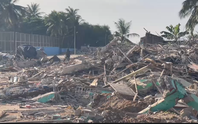 Demolition begins at La Pleasure Beach amid heavy security presence