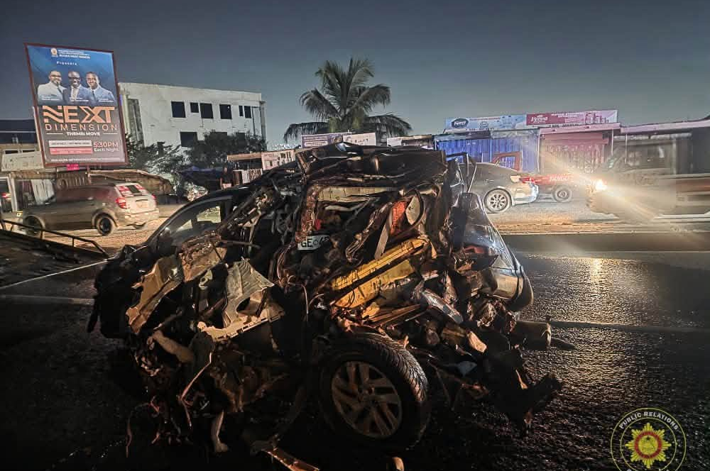 Three vehicles damaged in spillage incident at Awoshie Banyard