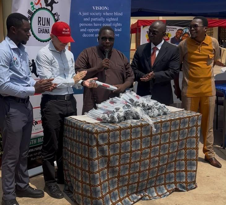Global Media Alliance and Japan Motors support Ghana Blind Union with 60 white canes