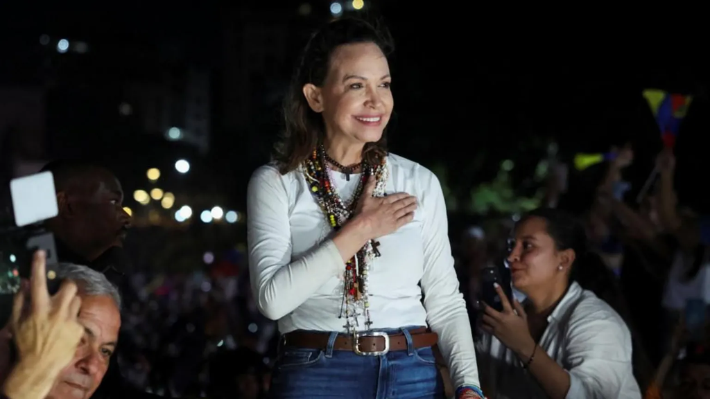 Venezuelan opposition leader María Machado returns after months in exile