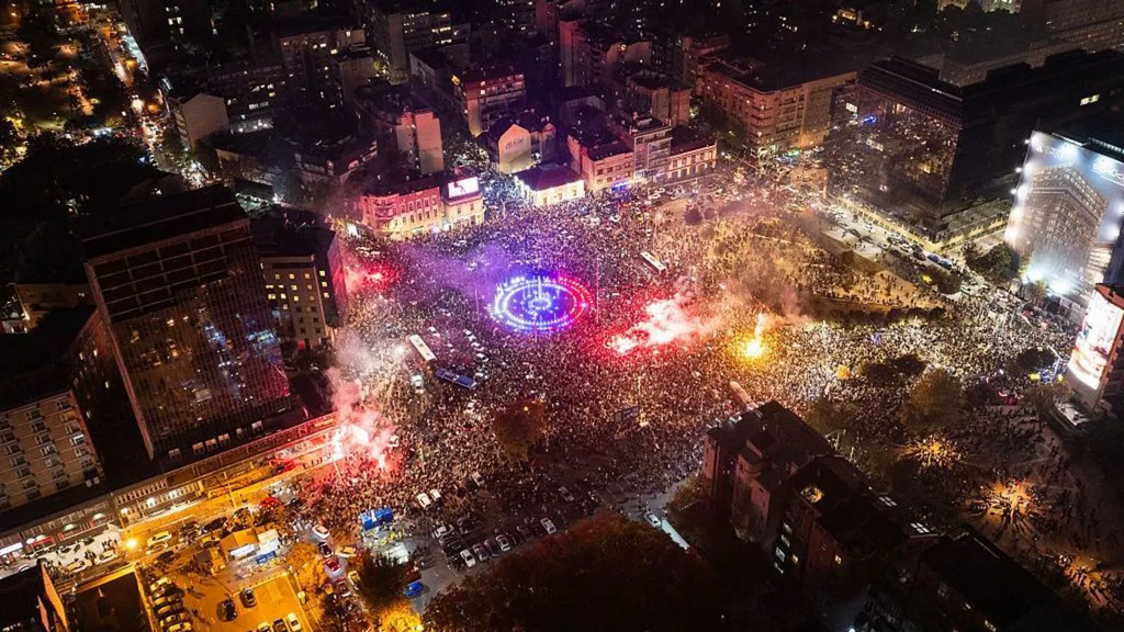 Celebrations in Serbia after veteran ruler Vučić loses election to student led protest movement