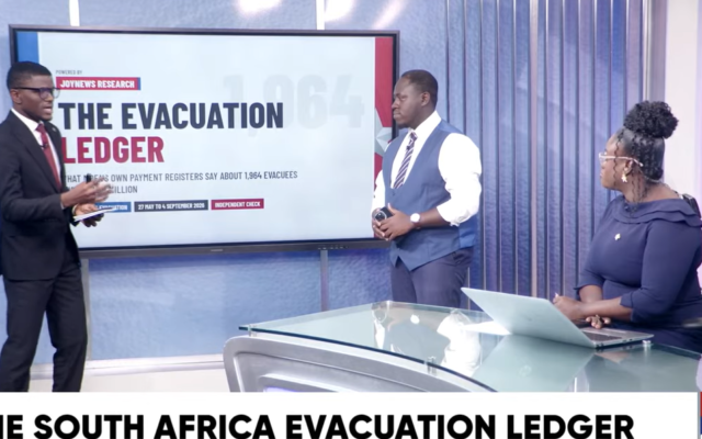 Livestream: JoyNews Research fact checks South Africa evacuation cost claims