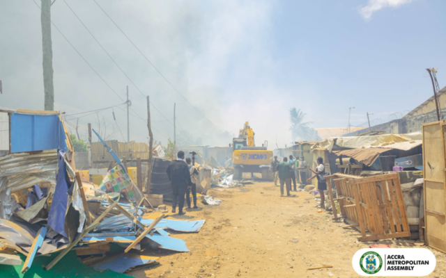 North Industrial Area fire: AMA demolishes Kofikrom structures to create access routes