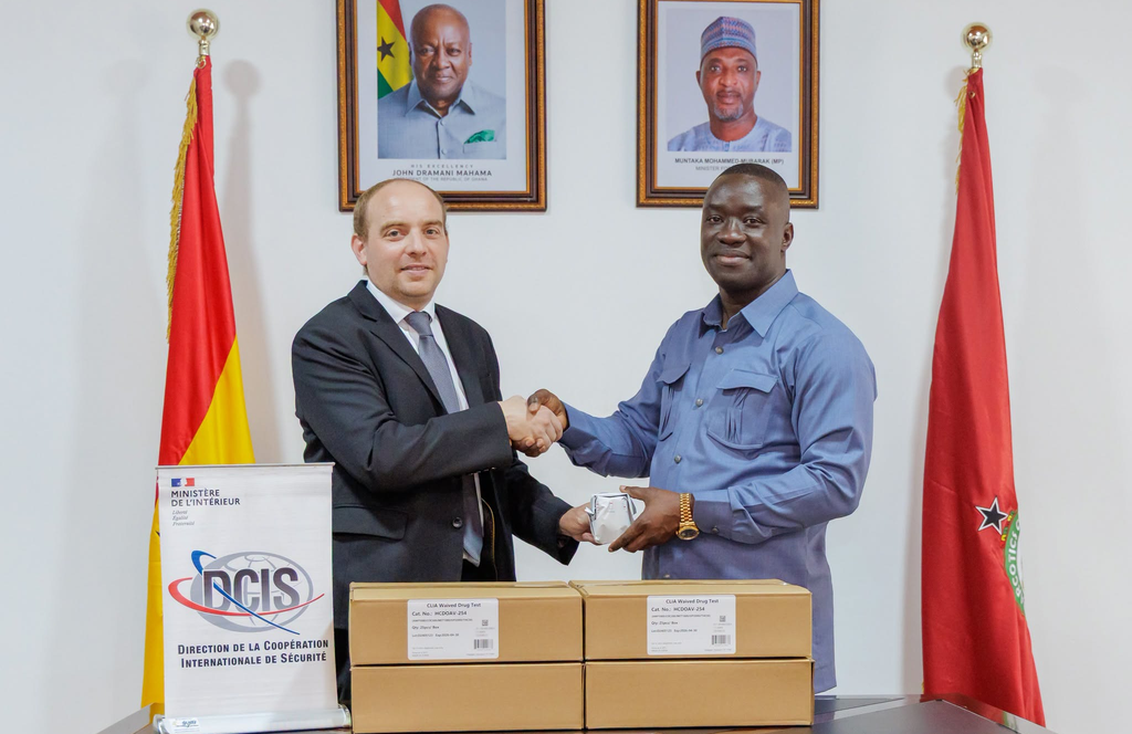 French Embassy donates 300 drug test kits to NACOC for airport enforcement