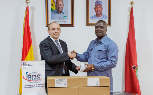 French Embassy donates 300 drug test kits to NACOC for airport enforcement