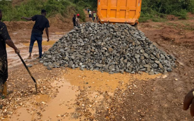 JoyNews gets results: Mahama intervenes, four arrested as Abesua galamsey damaged bridge undergoes repairs