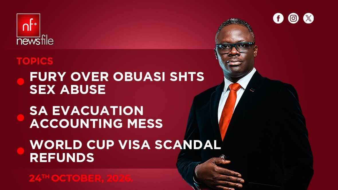 Livestream: Newsfile discusses Obuasi SHTS abuse case, GH₵49m S.A. evacuation and World Cup visa scandal