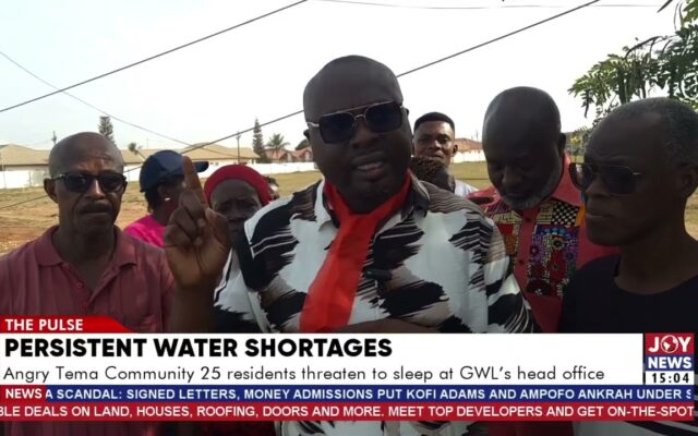 Angry Tema Community 25 residents threaten to sleep at GWL over water shortage