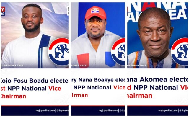 Kojo Bamba, Henry Nana Boakye and Nana Akomea elected NPP Vice Chairmen